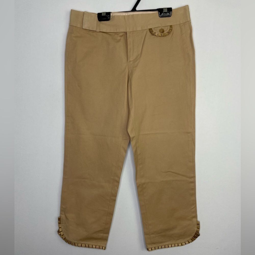 VINTAGE Holt Renfrew tan cropped capri pant